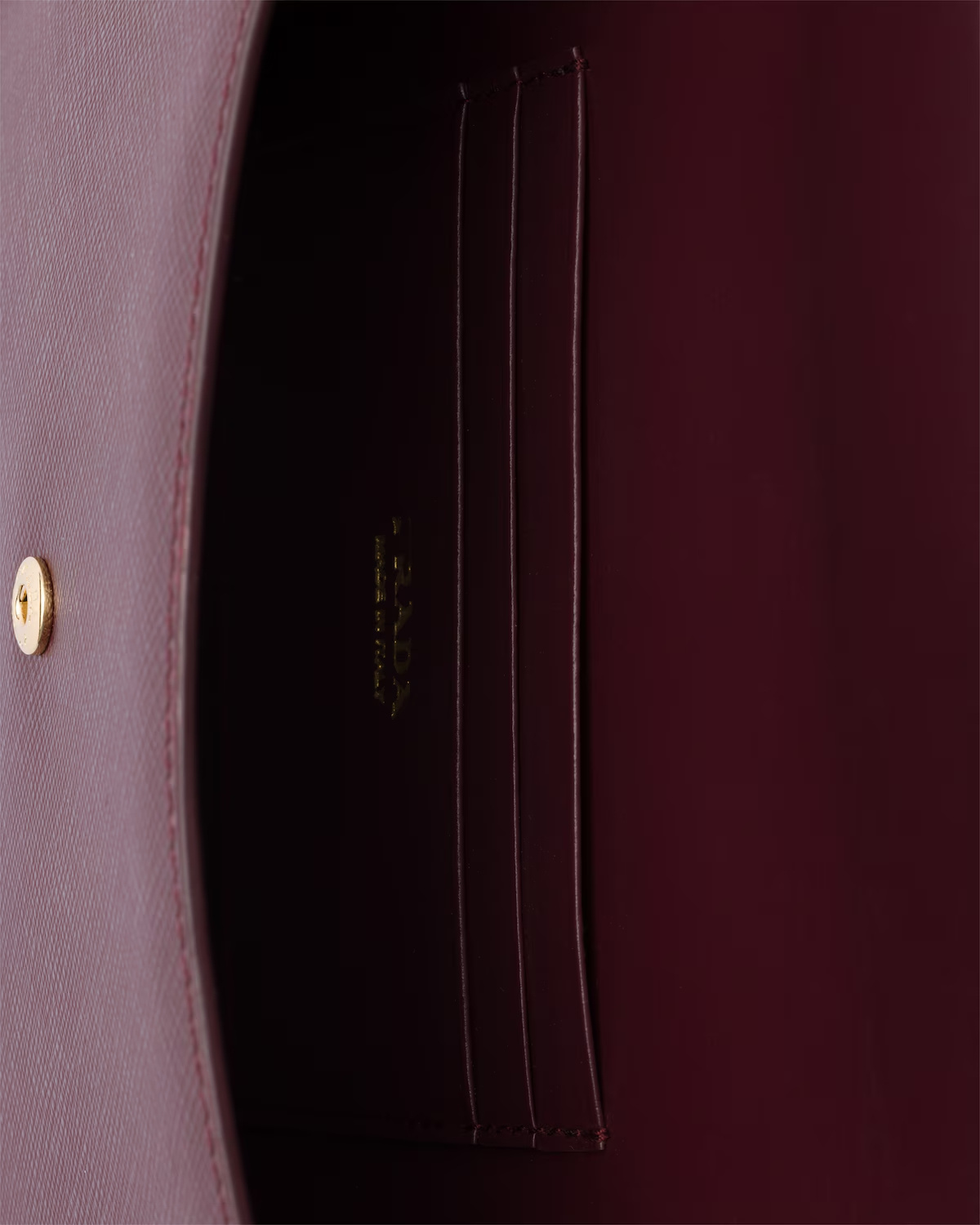Prada Saffiano Leather Envelope Clutch In Burgundy