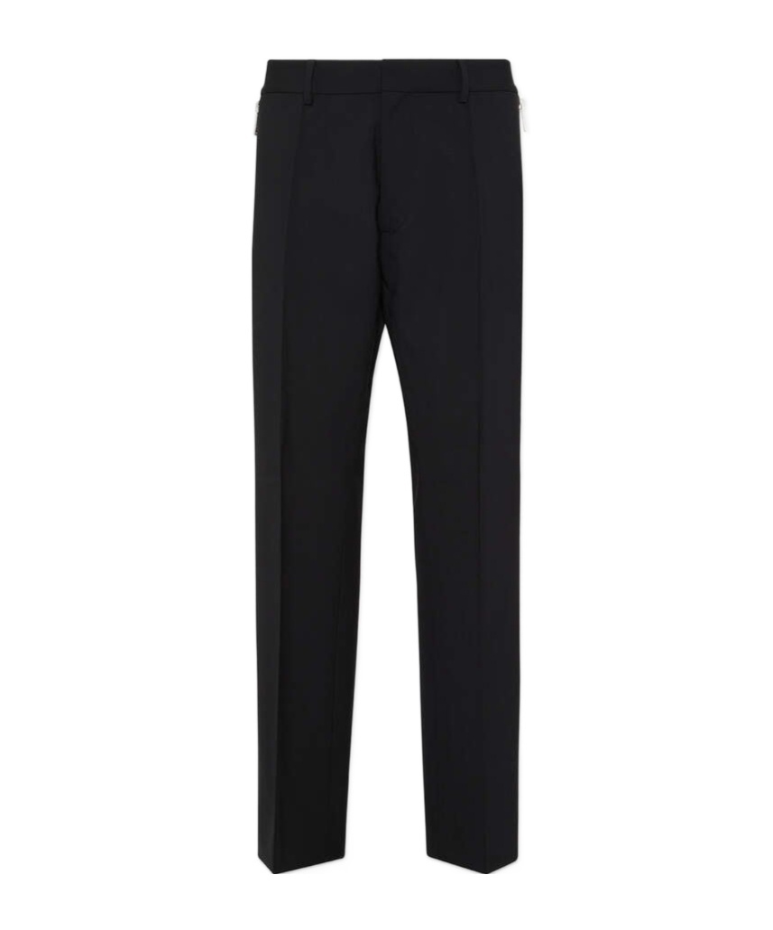 Dsquared2 Side Zip Detailed Relax Pants In Black