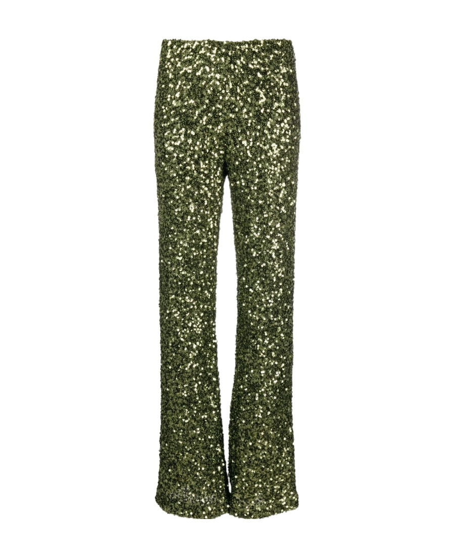 P.a.r.o.s.h Straight-leg Sequin Trousers In Green