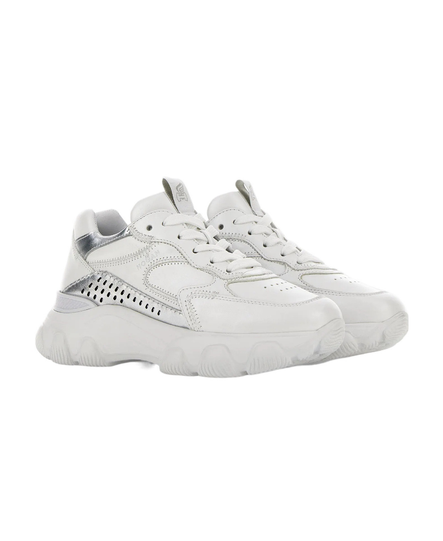 Hogan Hyperactive Lace-up Sneakers Shoes In White