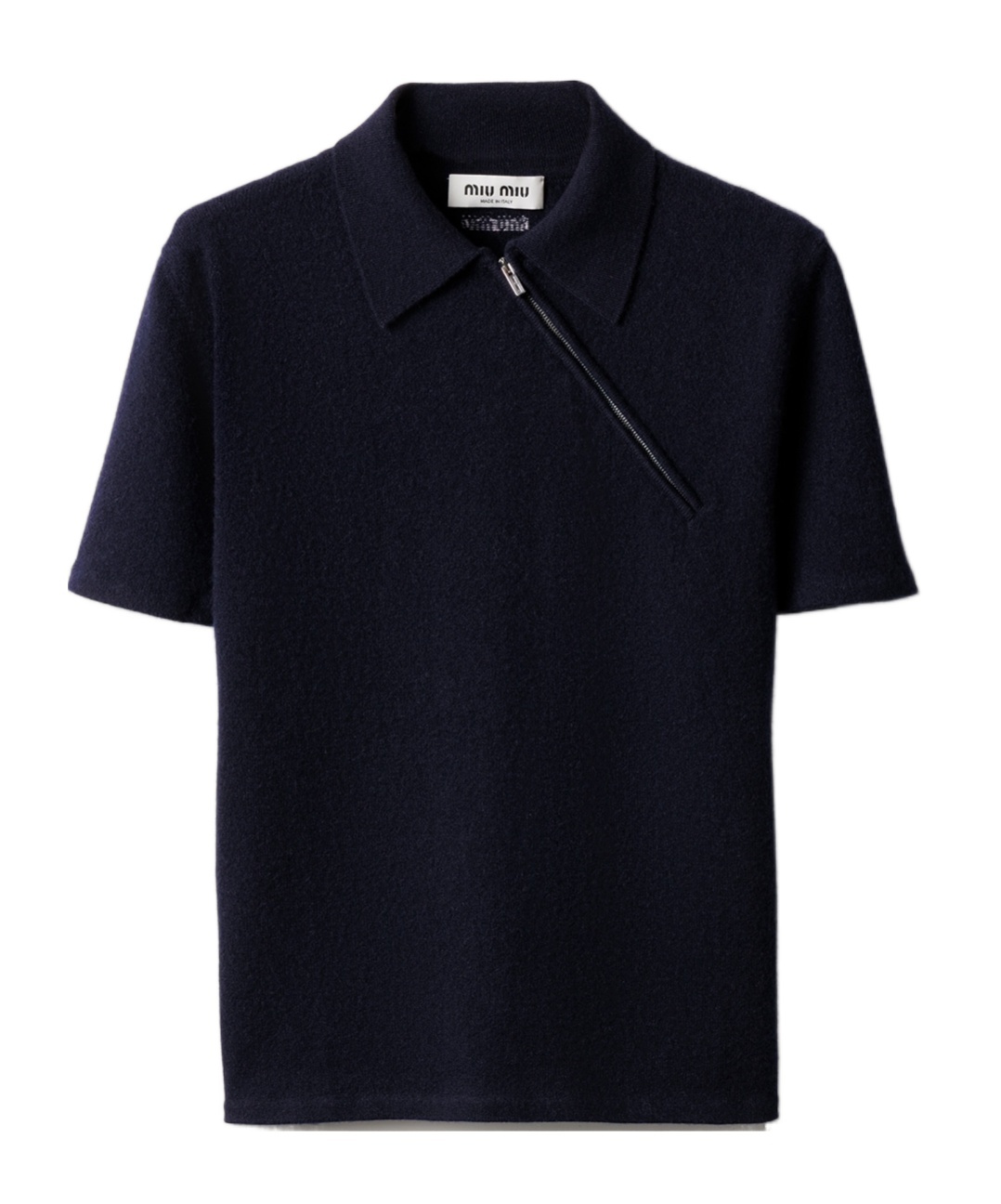 Miu Miu Cashmere Polo Shirt In Blue