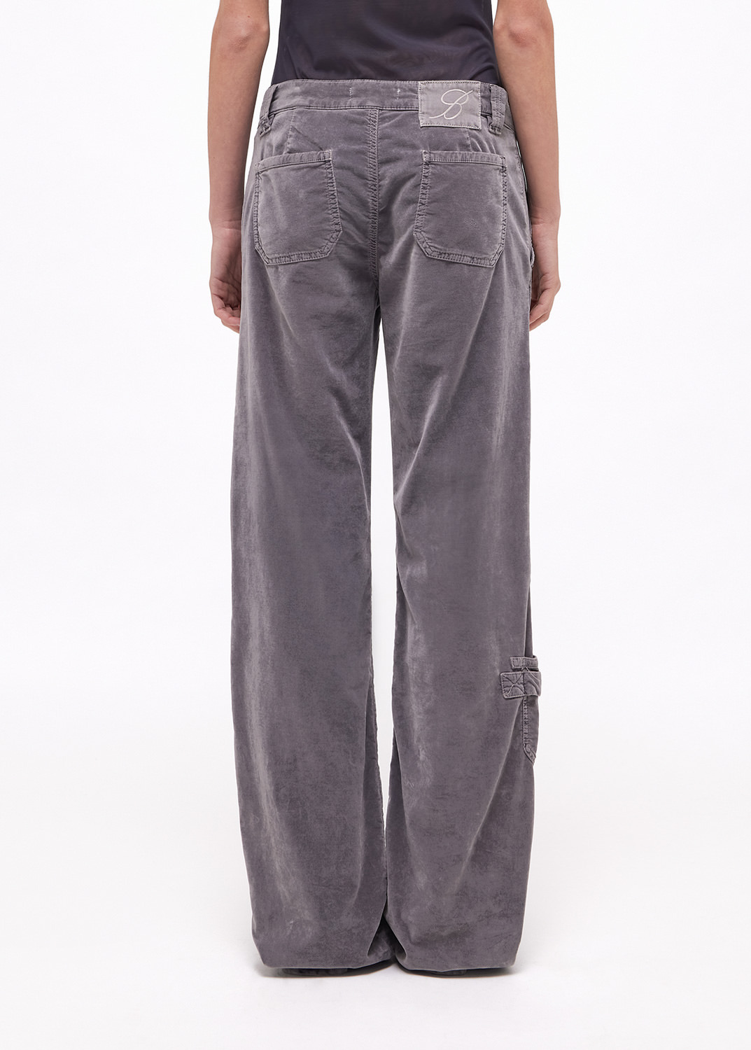 BLUMARINE FLARED-LEG CARGO TROUSERS