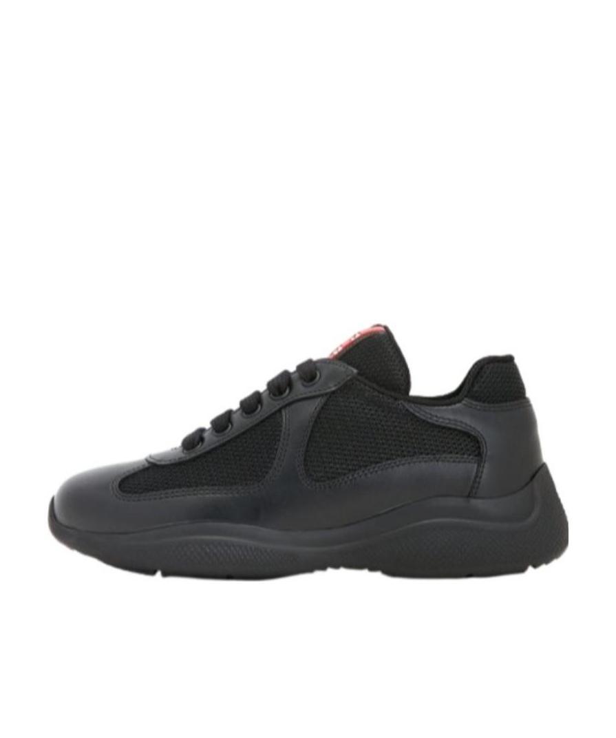 Prada Sneakers Mit Kontrasteinsätzen In Black