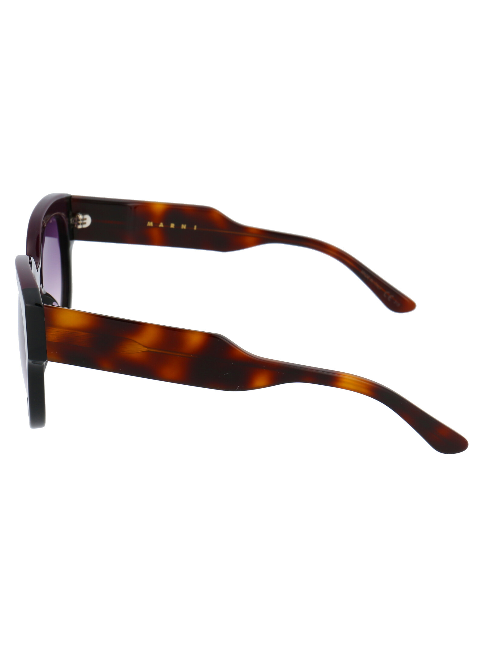 Marni Logo Metal Sunglasses In Purple