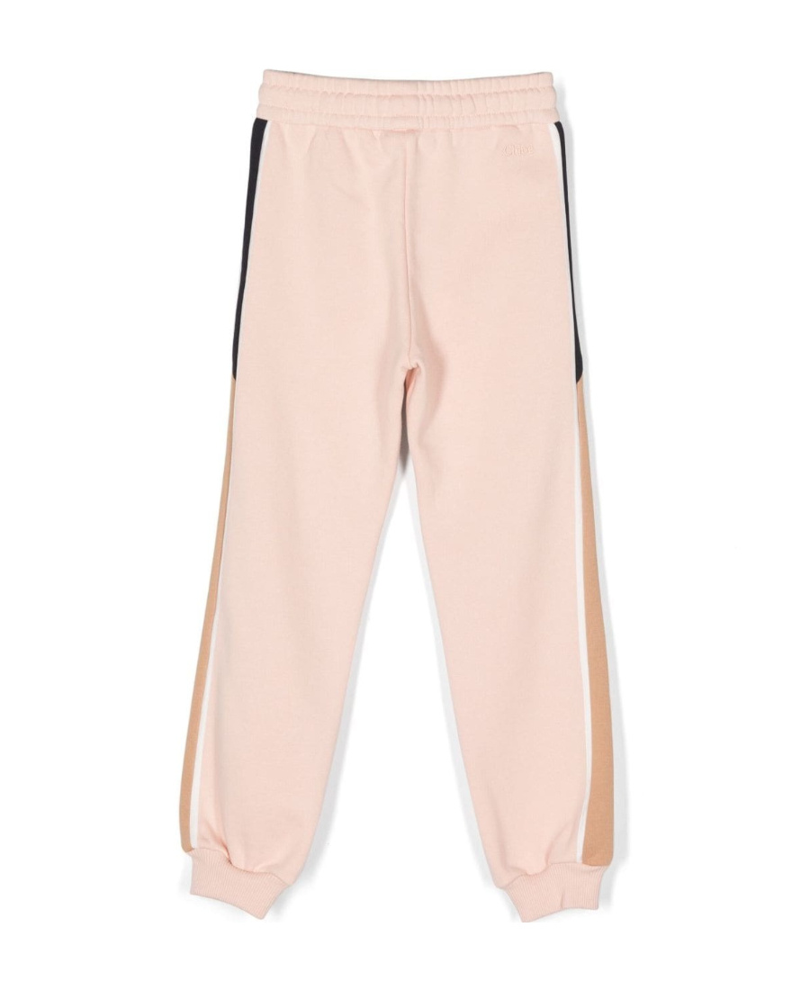 Chloé Kids Drawstring Trousers In Nude