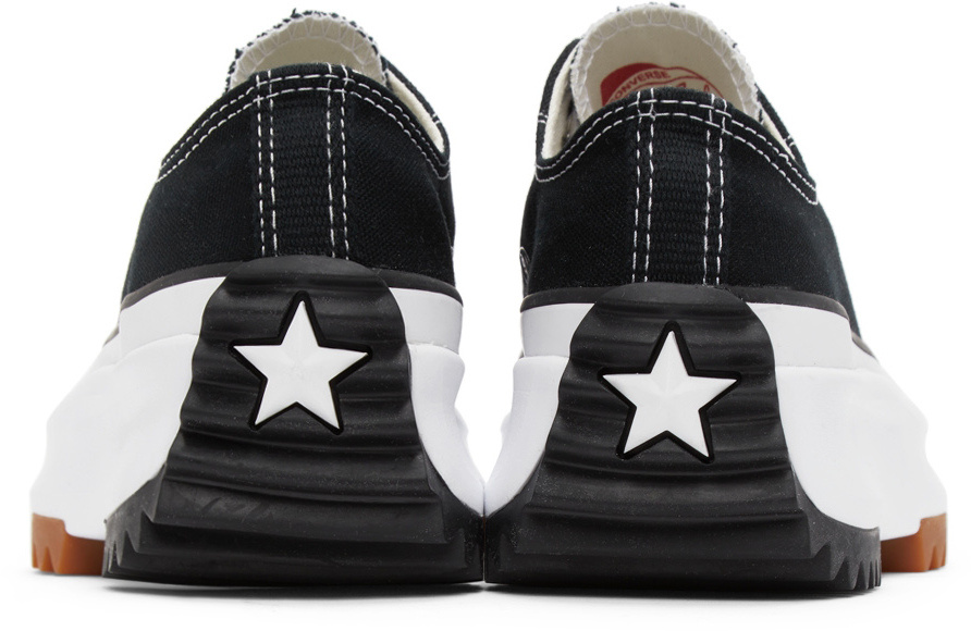 Converse Black Run Star Hike Low Top Sneakers In White