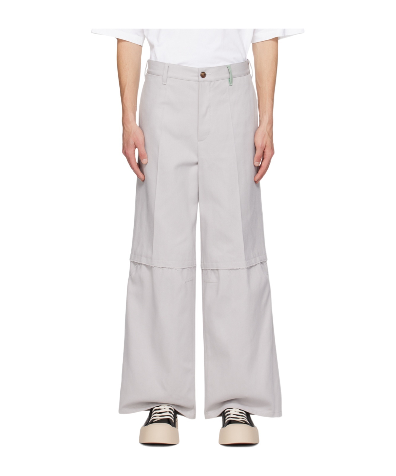 Marni Belt-loop Casual Pants In Gray