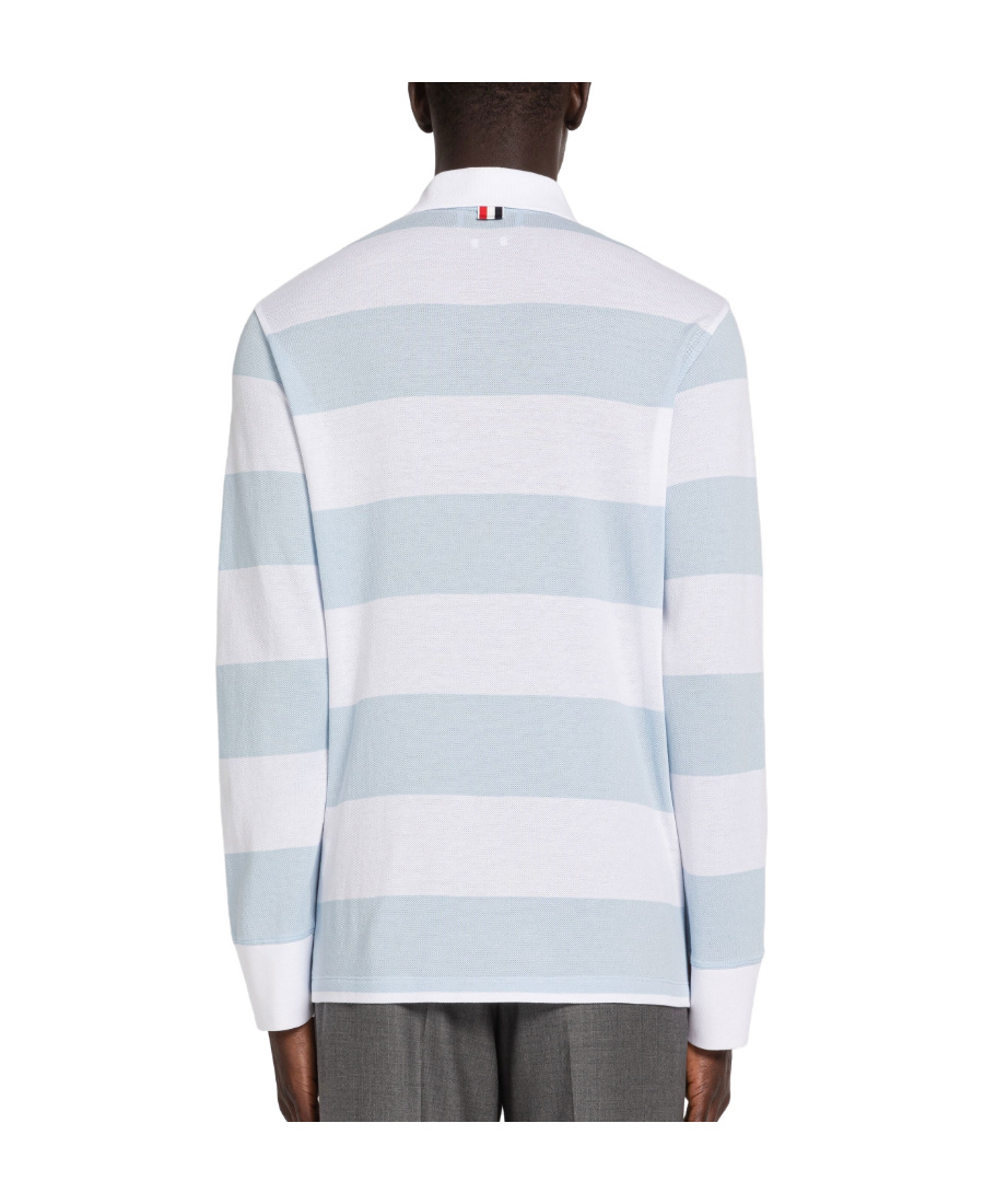Thom Browne Stripe Polo Shirt In White