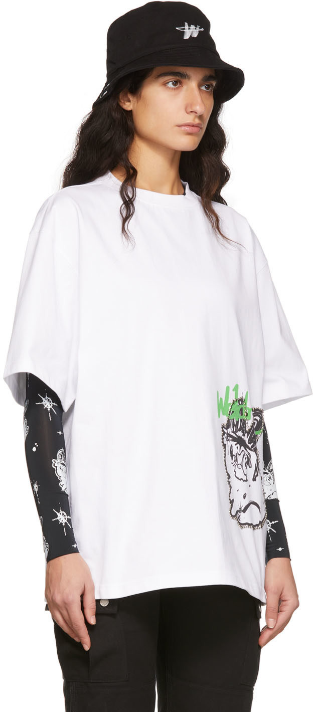 We11 Done Logo-print Oversized T-shirt In White