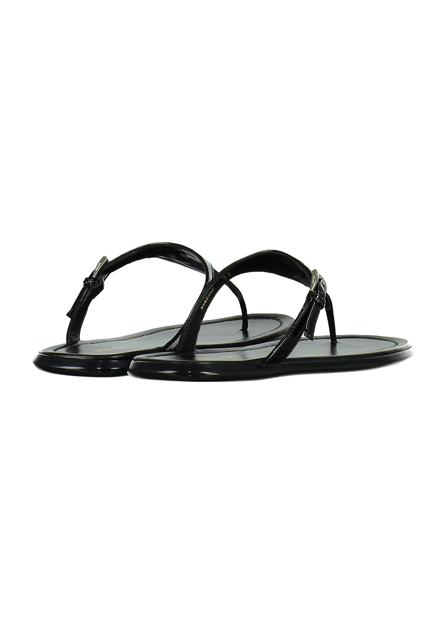 Prada Logo Sandals In Black