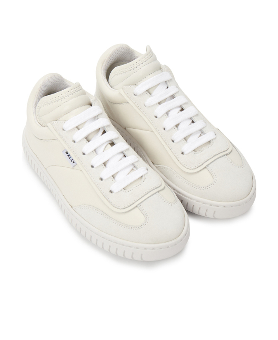 Bally Lace Up Sneakers In White