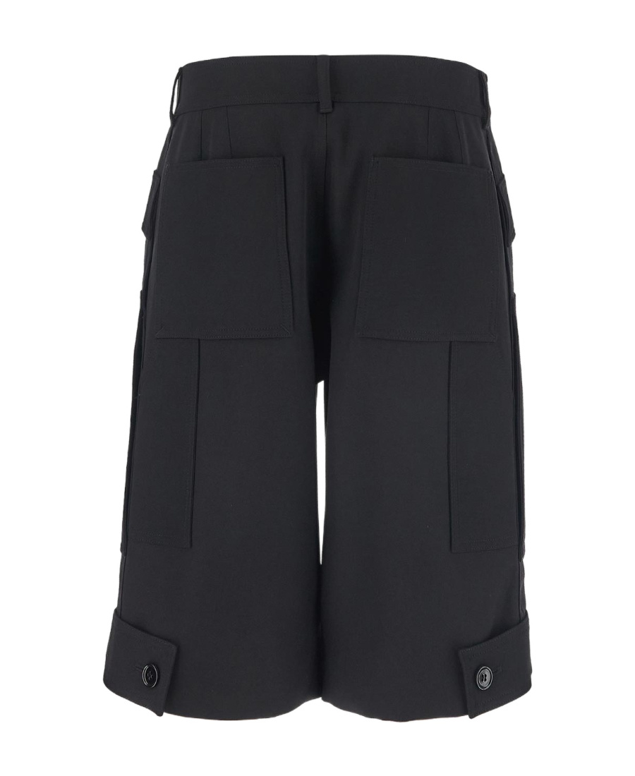 Burberry Relaxed-fit Green Shorts With Elastic Waistband In Black