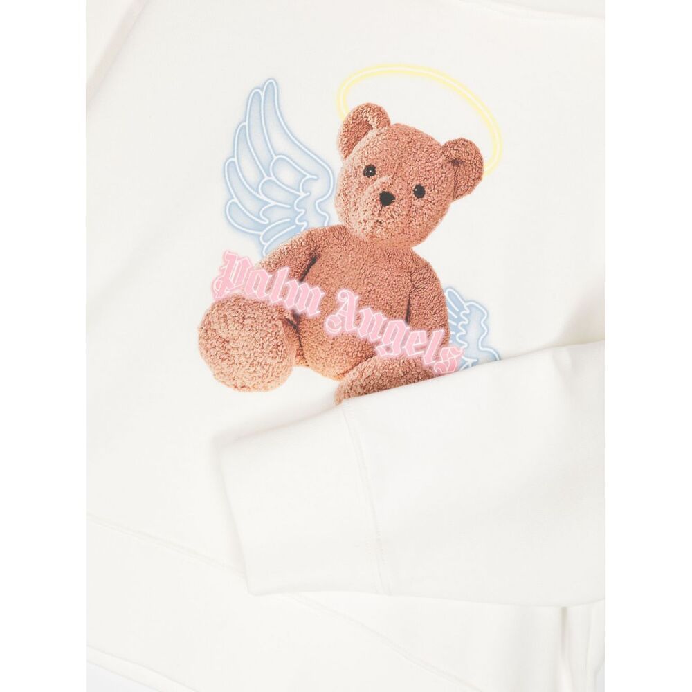 Palm Angels Graphic-print Cotton Hoodie In White