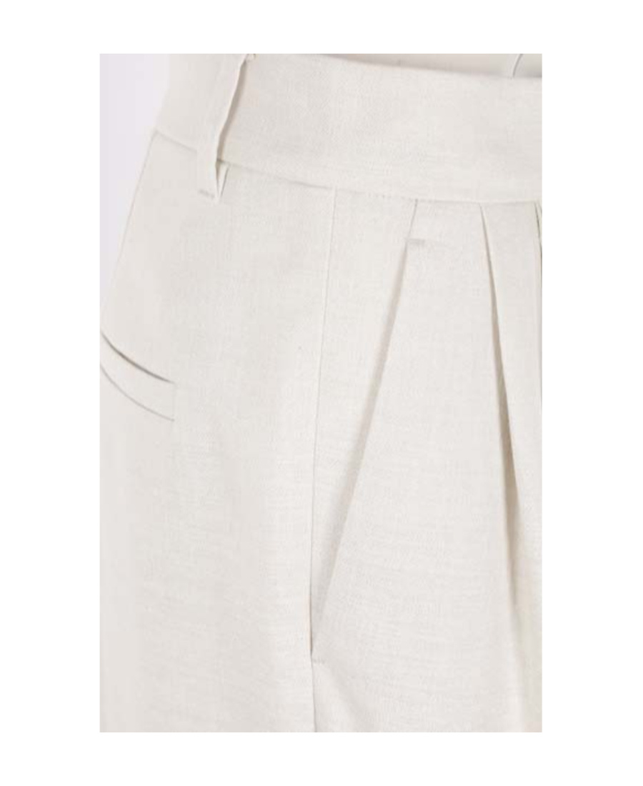 Brunello Cucinelli High-waist Tapered Trousers In White