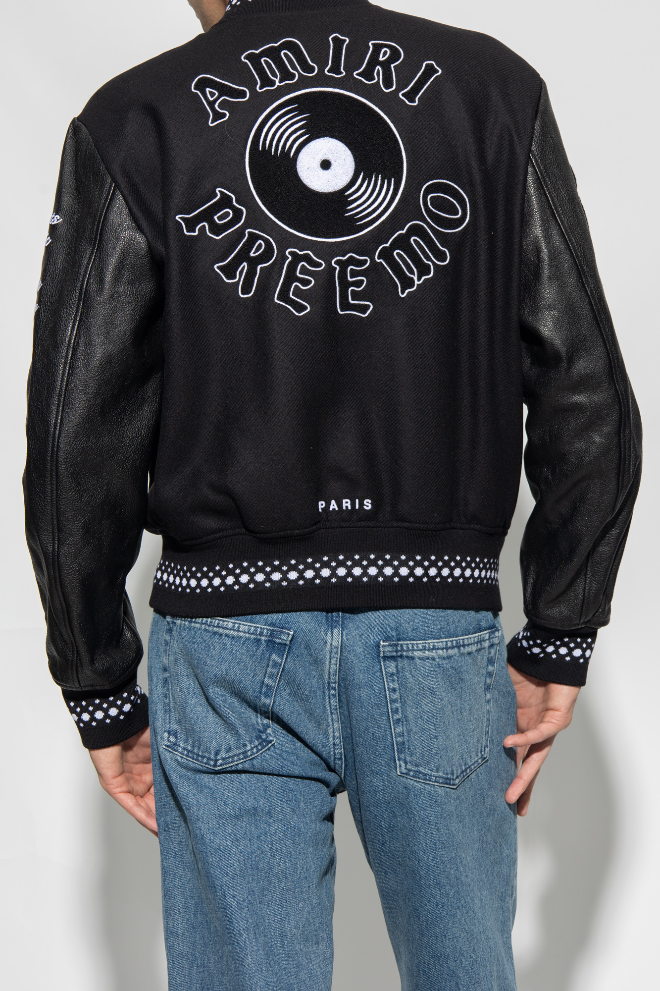 AMIRI LOGO-APPLIQUÉ VARSITY JACKET