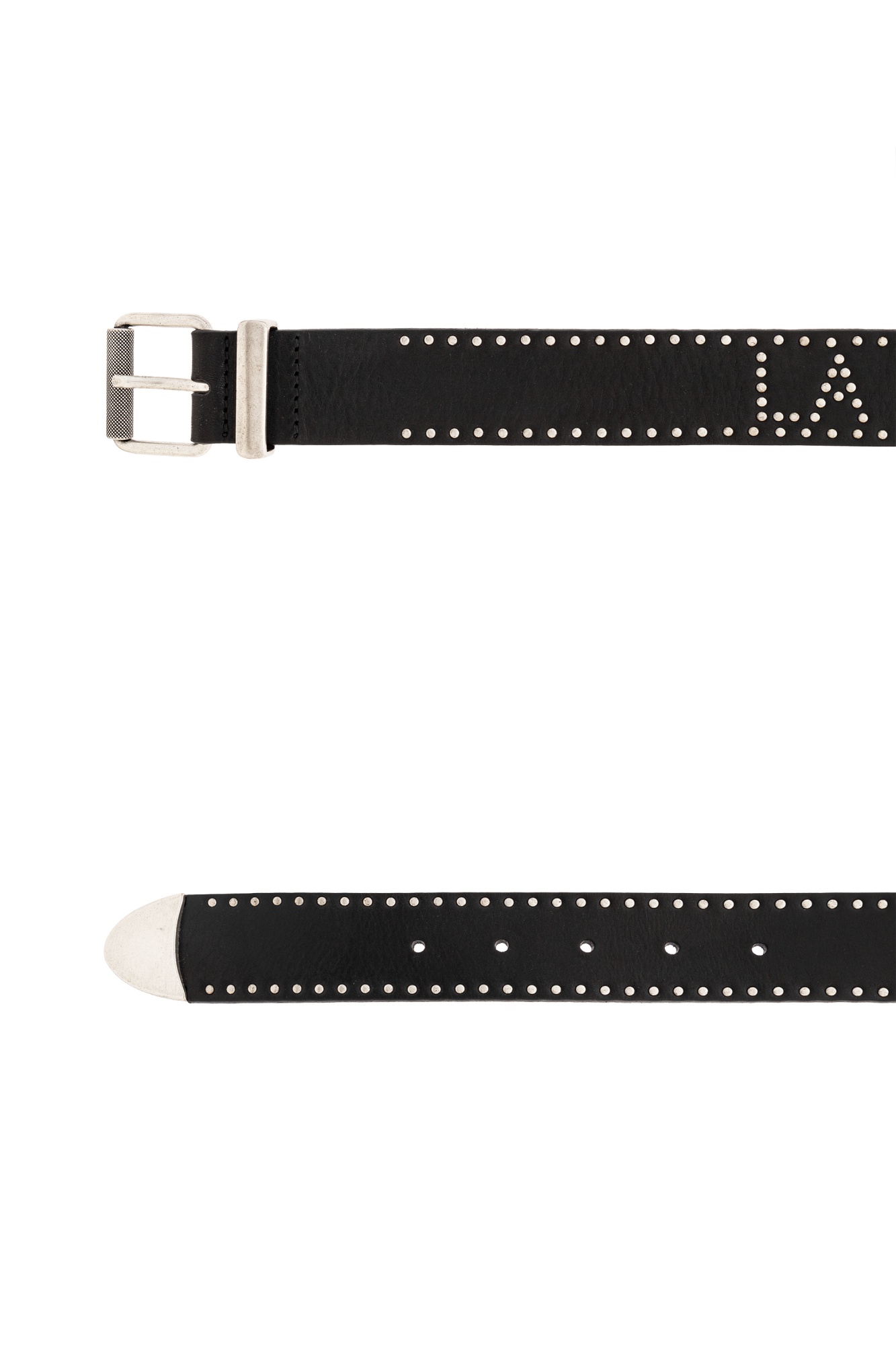 Palm Angels Stud-embellished Leather Belt In Black