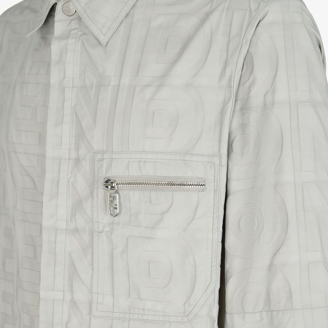 Fendi Straight Shirt In Gray