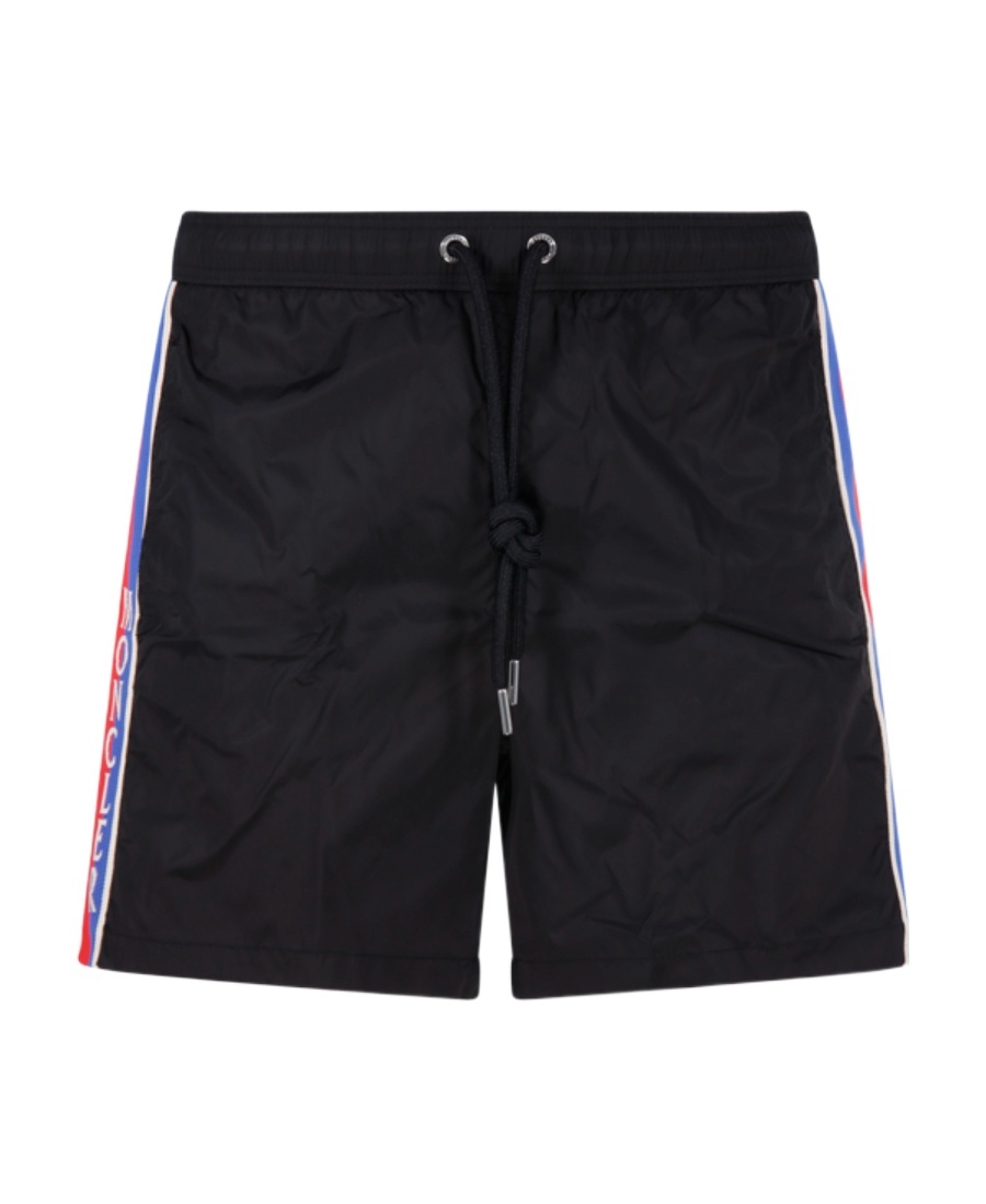 Moncler Drawstring Swimsuit In Black
