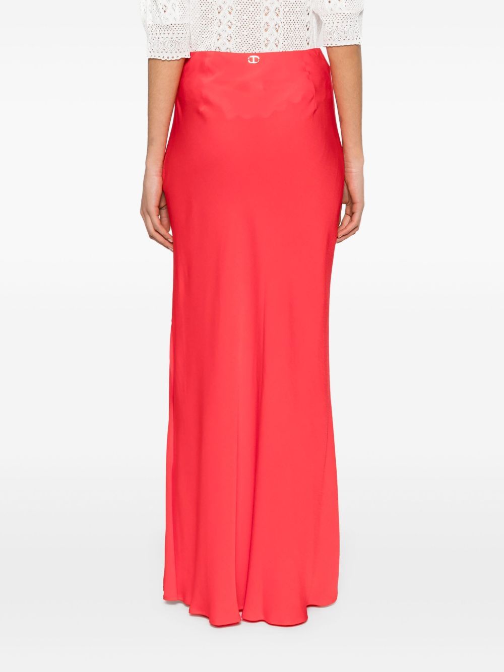 Shop Twinset Logo-plaque Maxi Skirt