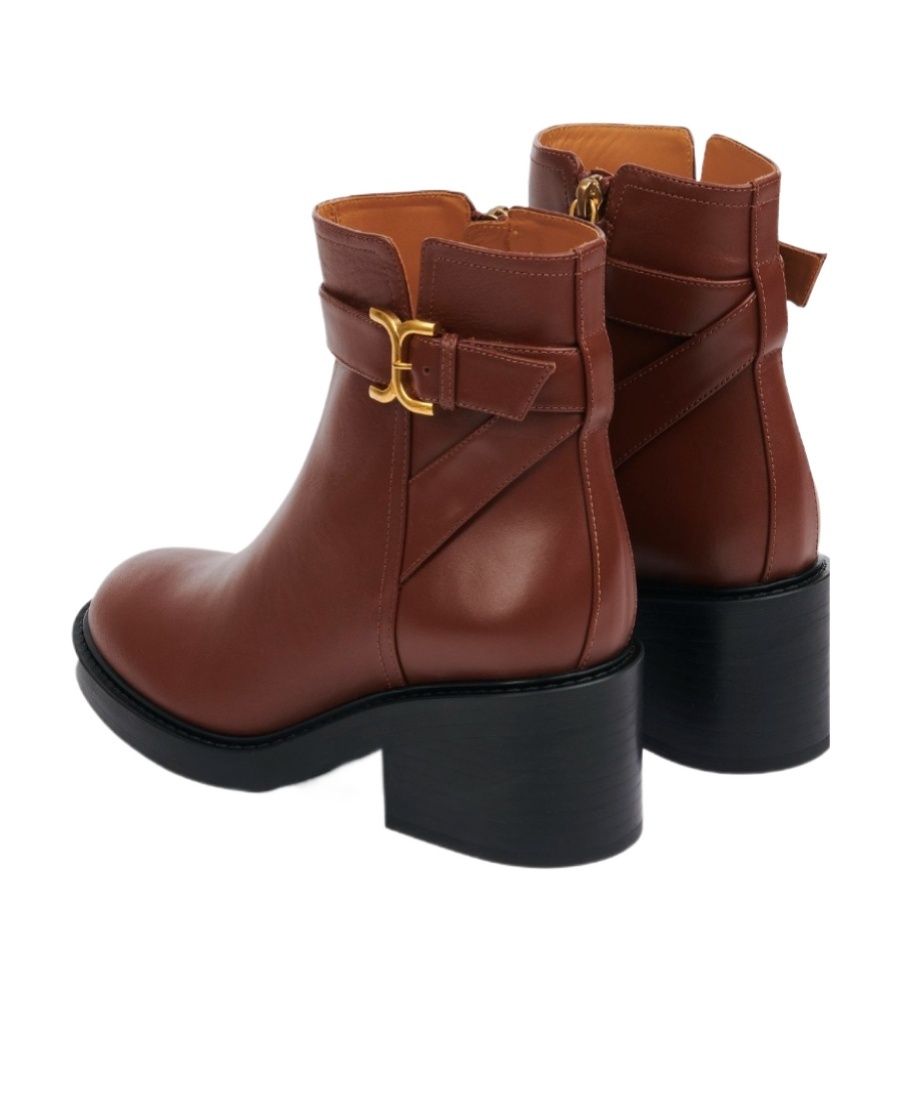 Chloé Chloe Marcie Ankle Boots Tan In Brown