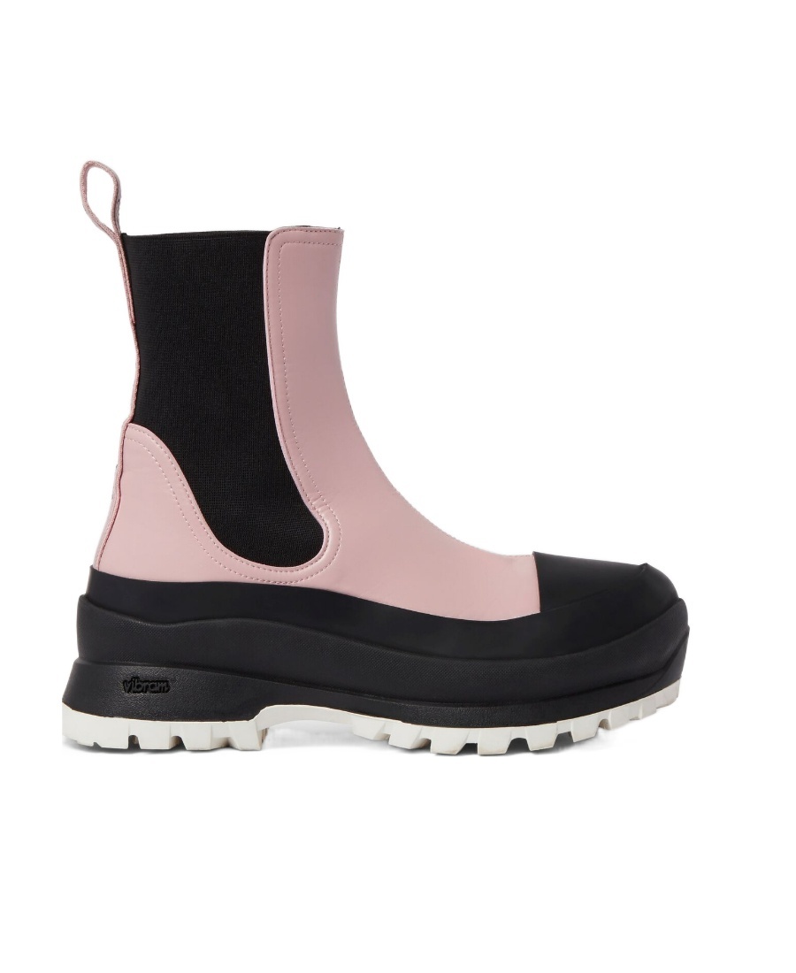 Shop Stella Mccartney Trace Two-tone Ankle Boots In Black