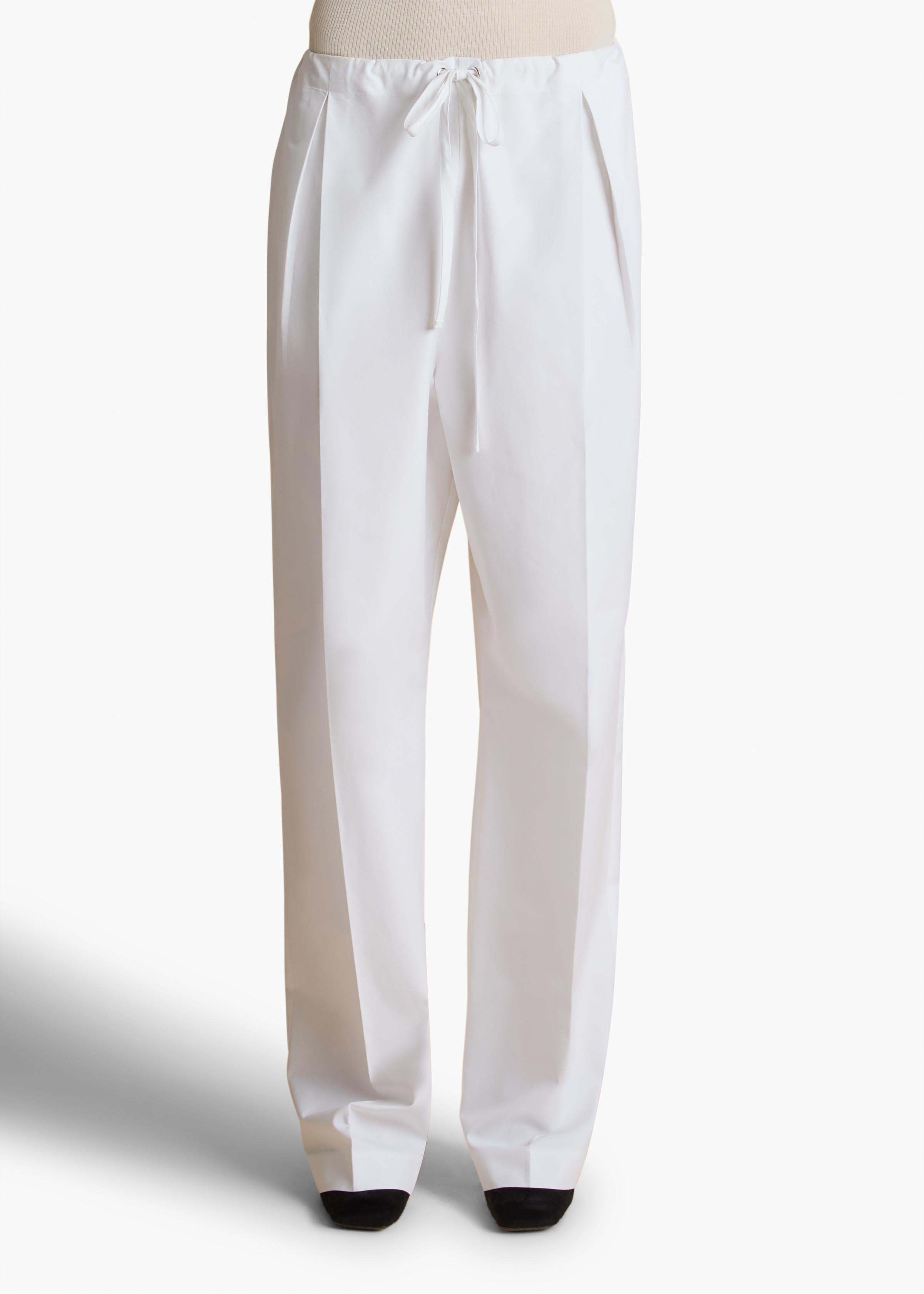KHAITE KHAITE PRESSED CREASE DRAWSTRING TROUSERS
