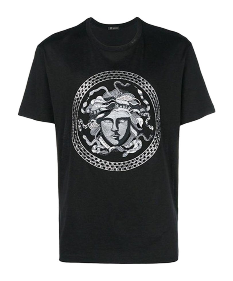 Versace Patterned T-shirt In Black