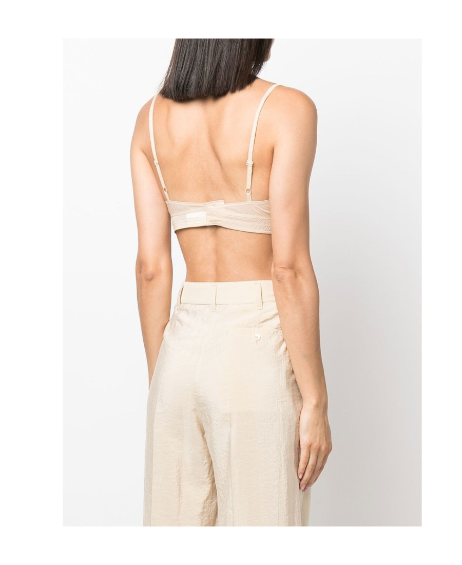 Low Classic Thin Shoulder Strap Bra In White