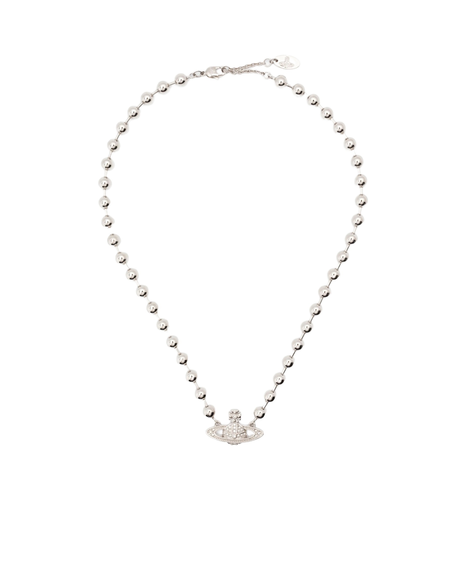 Vivienne Westwood Thames Mini Bas Relief Choker Accessories In Silver