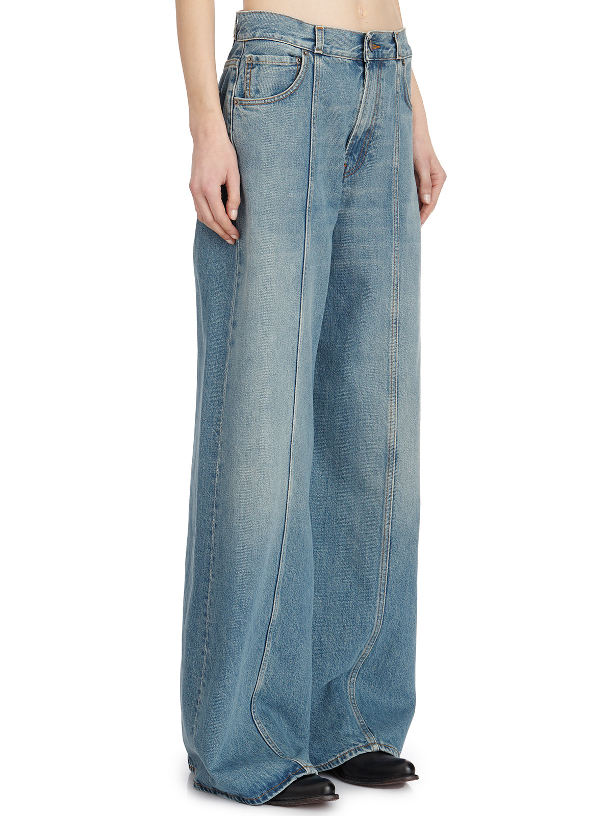 Haikure Five-pocket Denim Trousers In Blue