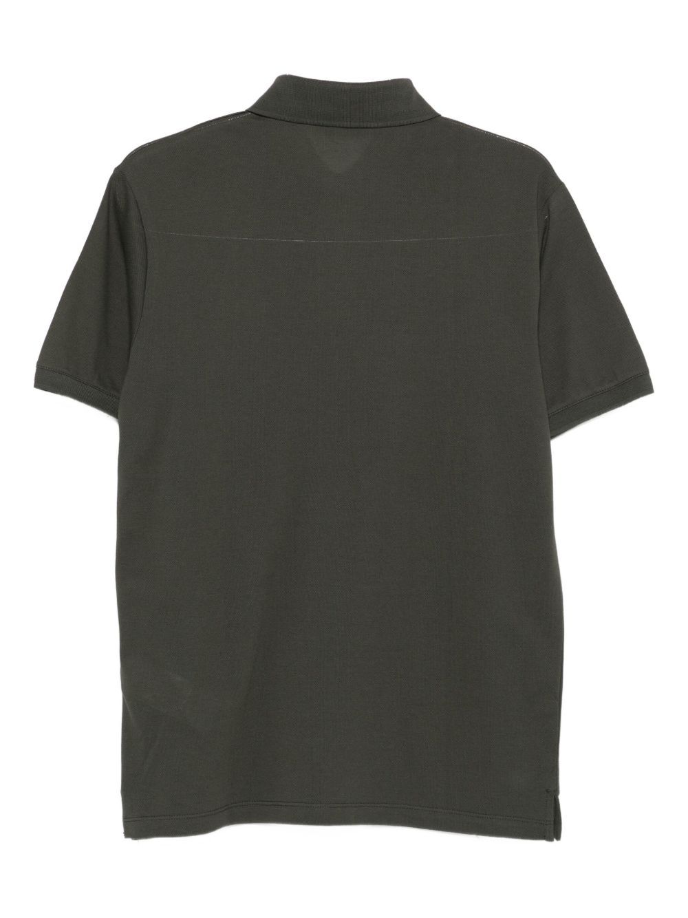 Emporio Armani Logo Cotton Polo Shirt In Green