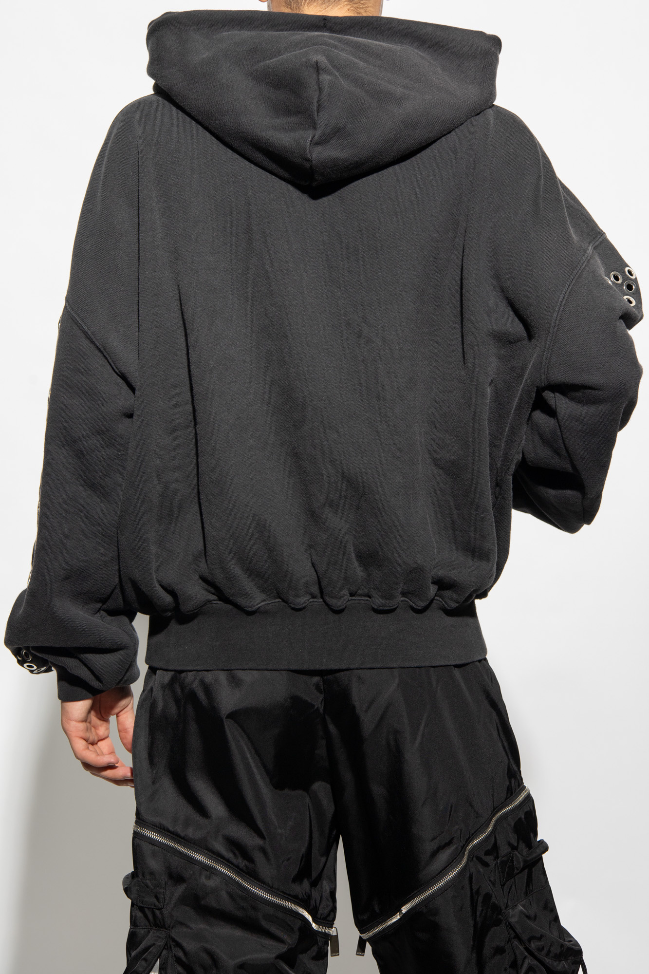 Off-white Diag Stripe-embellished Hoodie In Black