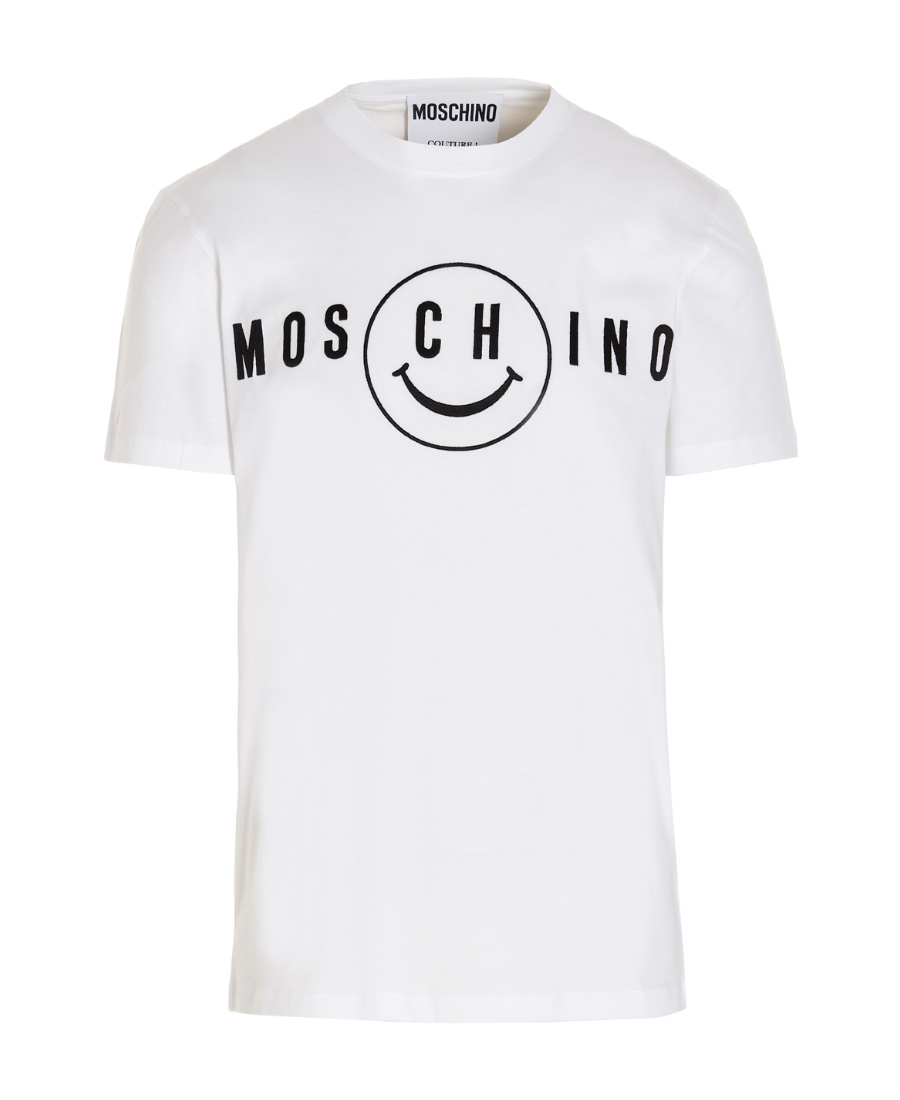 Moschino Man T-shirt White Size 44 Organic Cotton In White