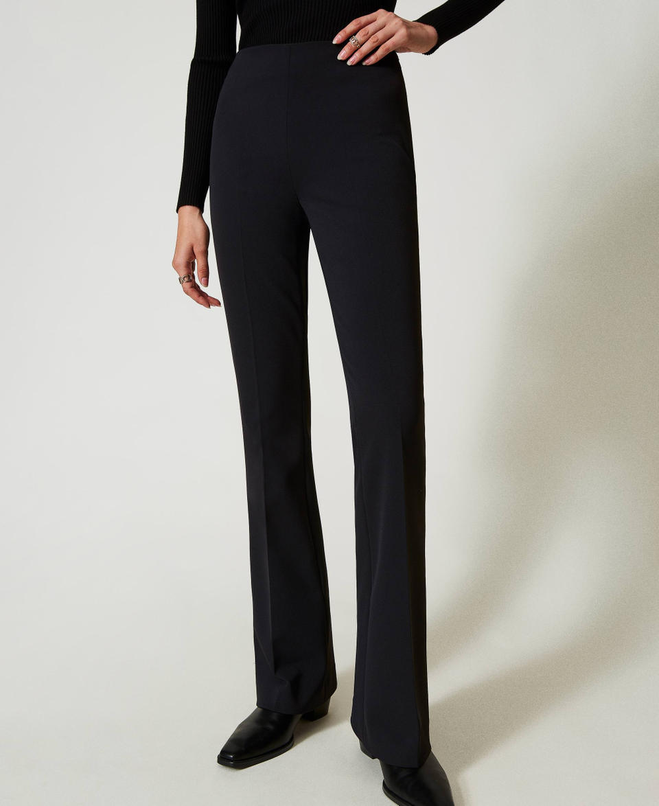 Twinset Bootcut Trousers In Black
