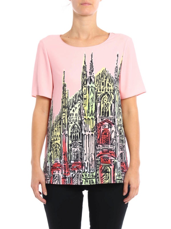Moschino Printed T-shirt In Multicolor