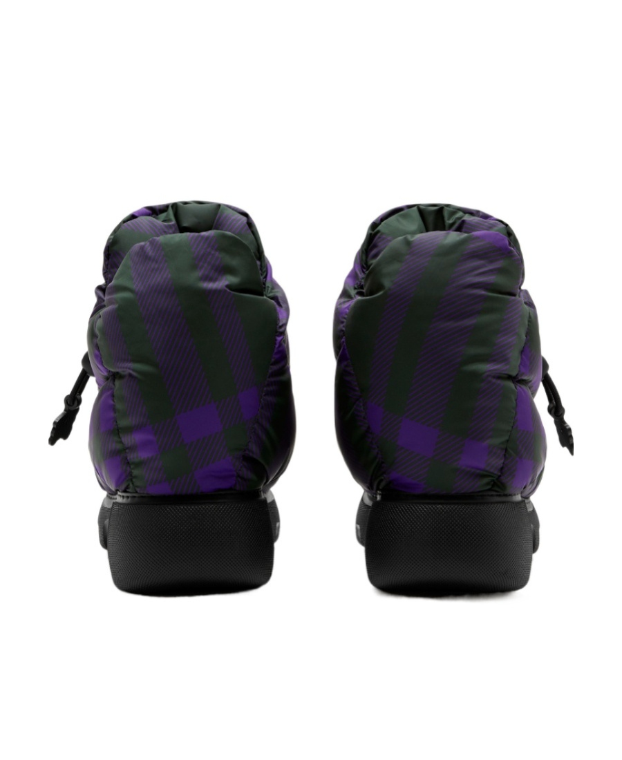 Burberry Check Pillow Boots In Black
