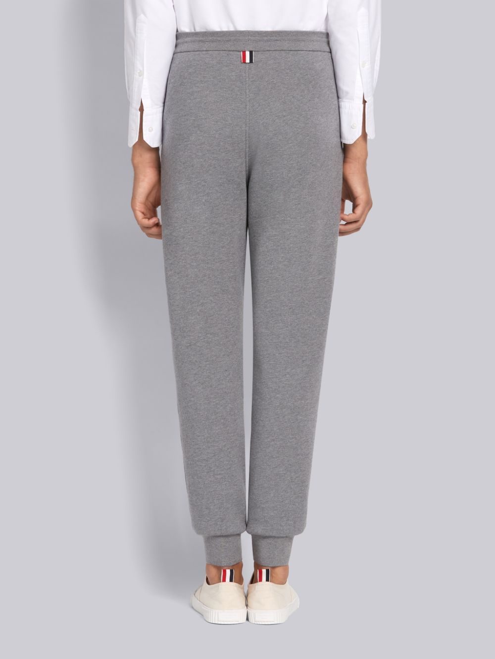 Thom Browne Rwb-stripe Cotton Track Pants In Gray