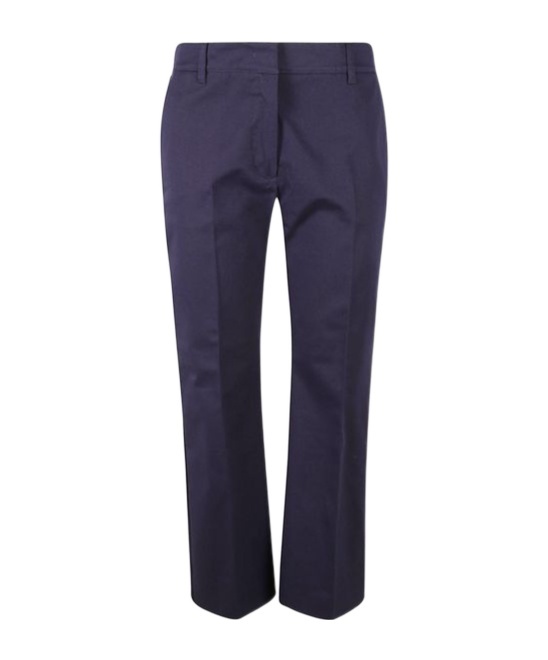 Weekend Max Mara Casual Pants With Belt Loops In Navy Blue
