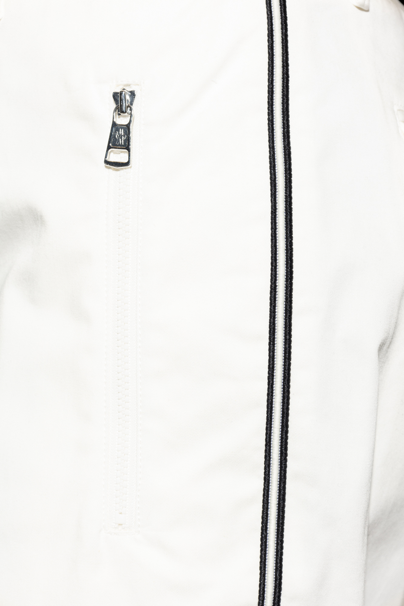 Moncler Logo-patch Tapered-leg Trousers In White