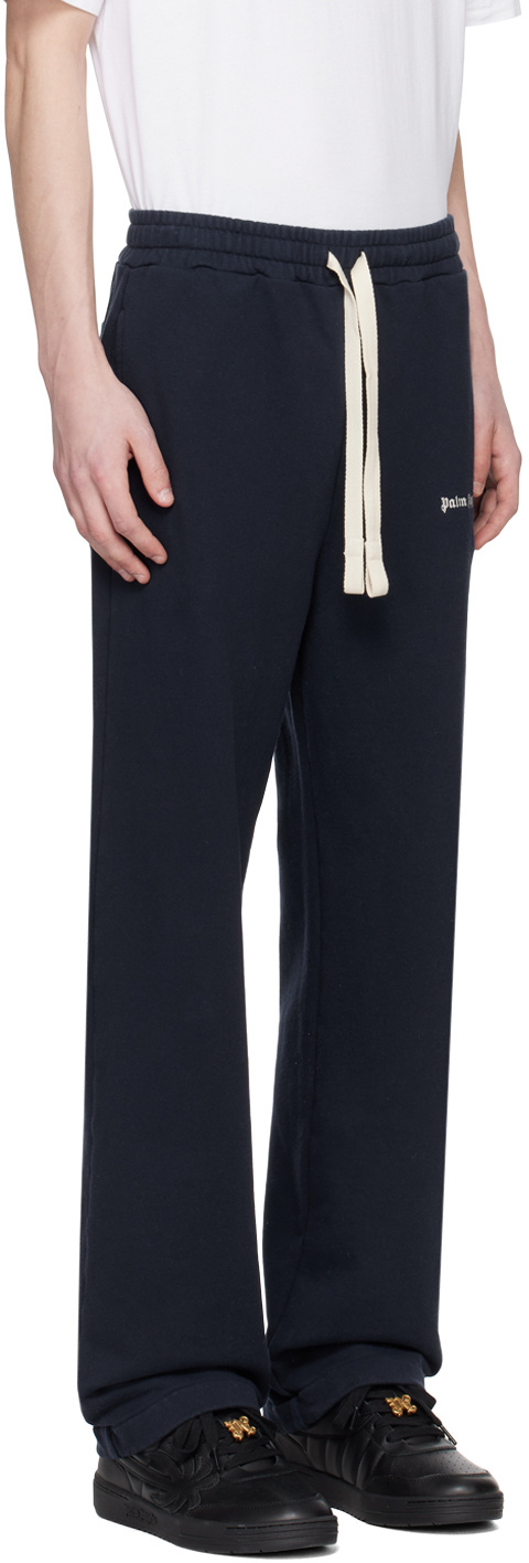 Palm Angels Logo Drawstring Track Pants In Black