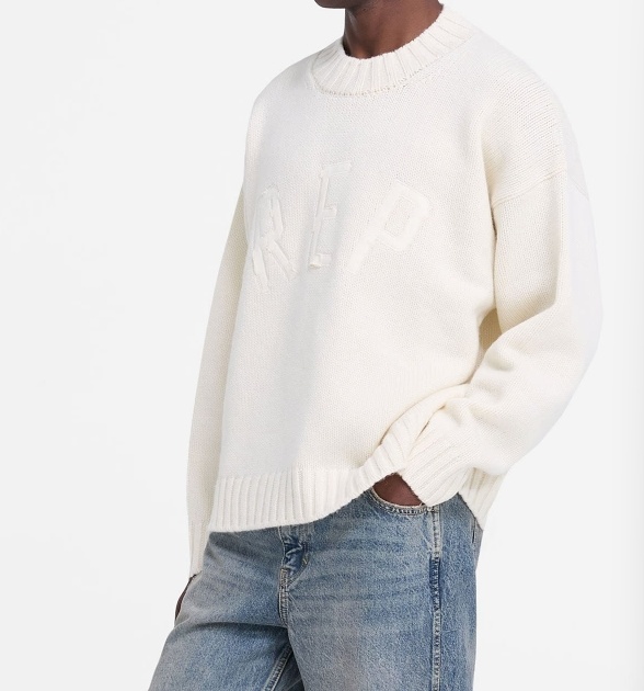 Represent Long-sleeved Sweater In White