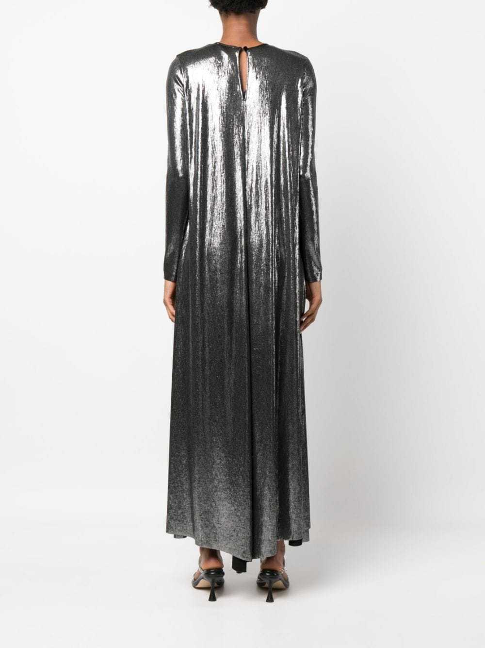 Shop Forte Forte Metallic-finish Midi Dress In Black