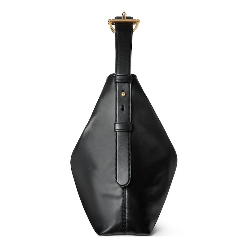 Gucci Beatrix Large Leather Shoulder Bag In Black