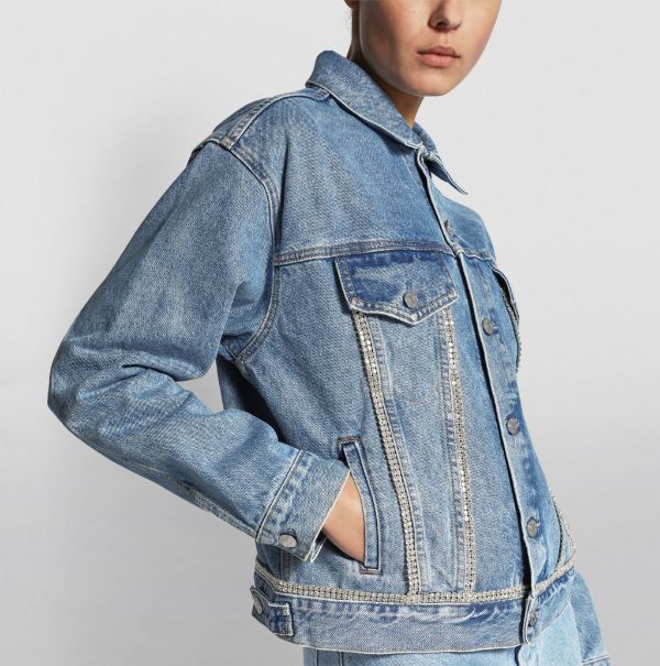 Grlfrnd Logo Denim Casual Jacket In Gray