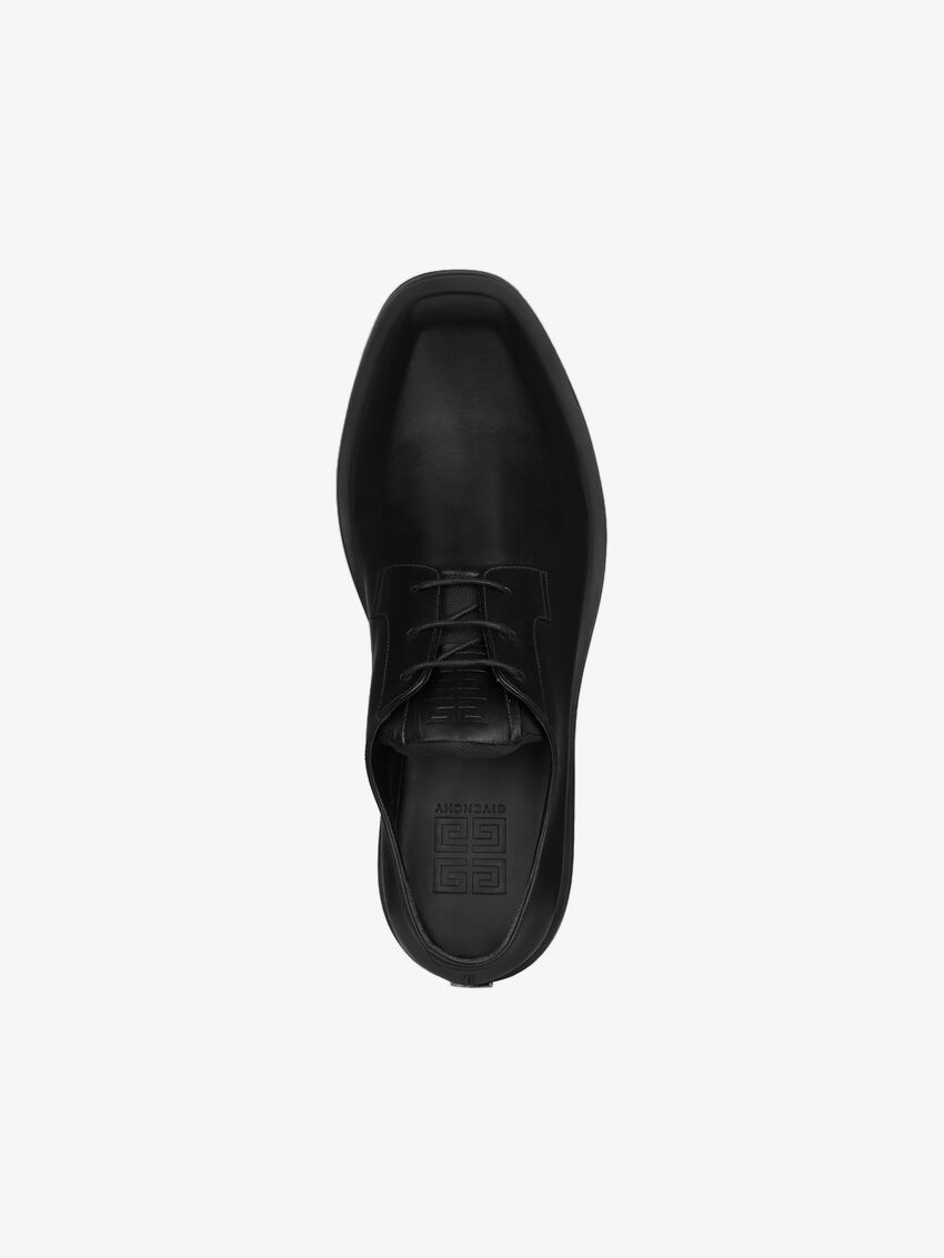 Givenchy Black Leather Lace-up Shoes In Black
