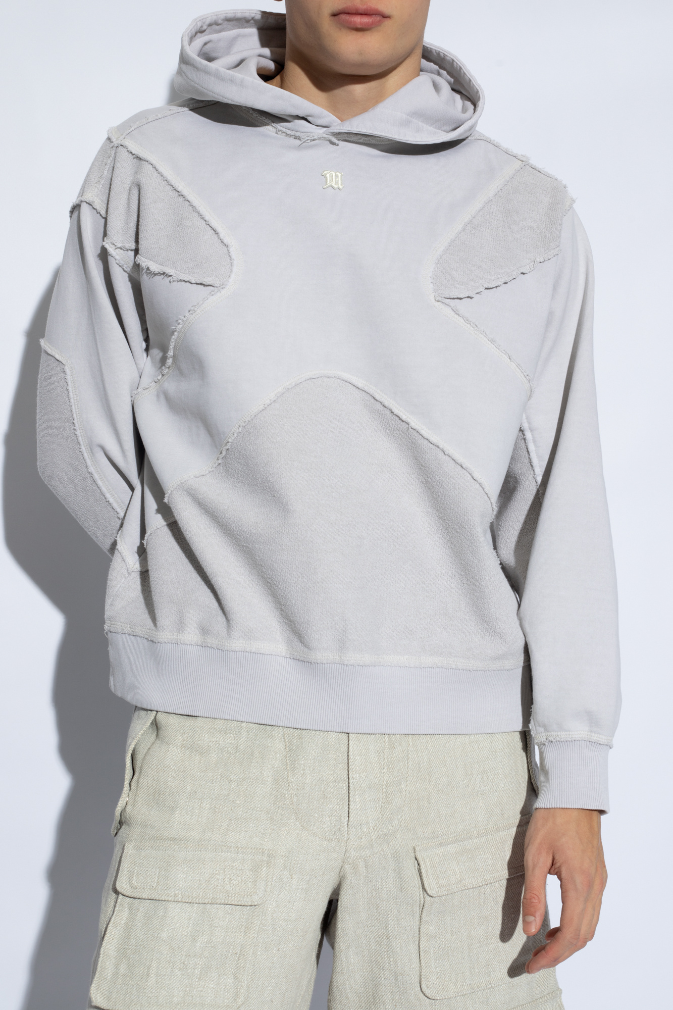 Misbhv Logo Embroidered Hoodie In White