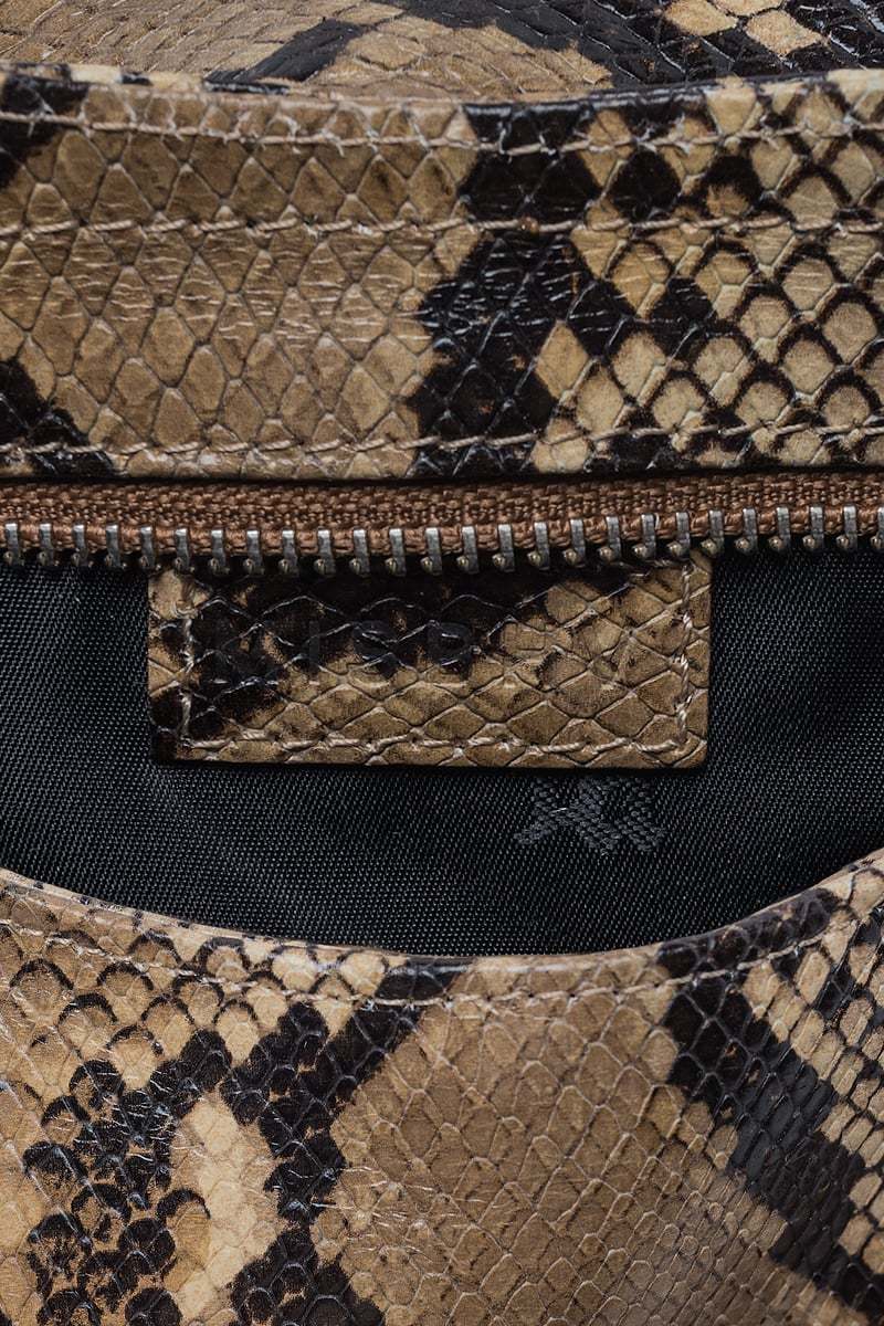 Misbhv Logo Plaque Embossed Shoulder Bag In Brown