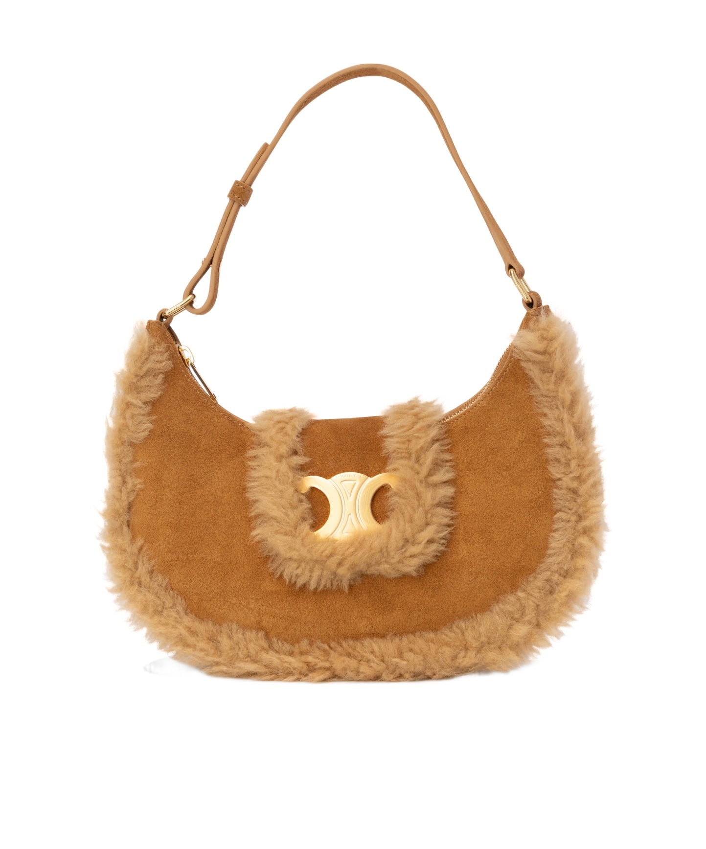 Celine Flip Shoulder Bag In Brown