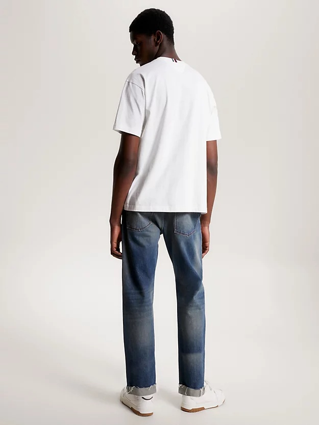 Shop Tommy Hilfiger T-shirt With Round Neck And Short Sleeves In White