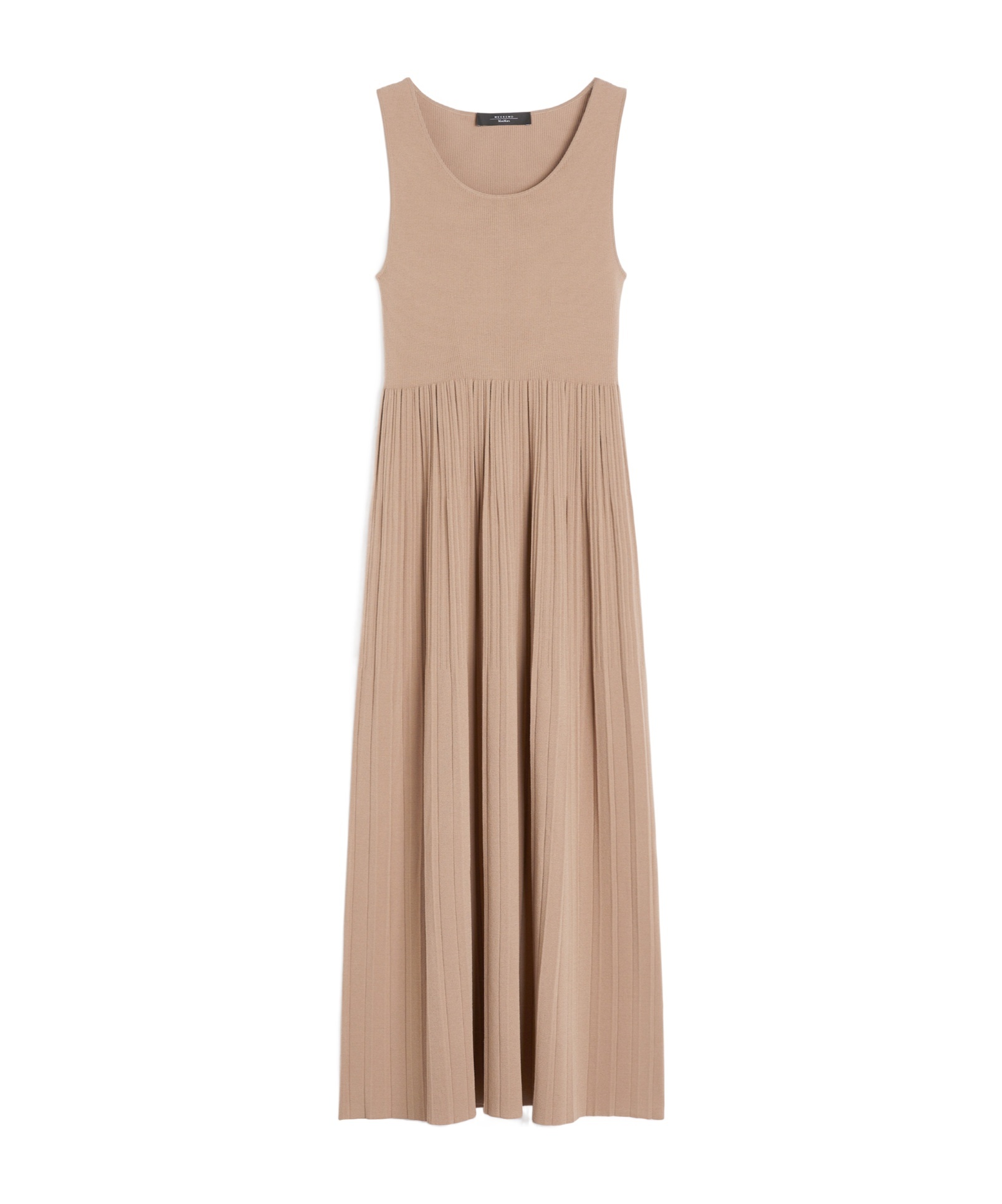 Weekend Max Mara Viscose Crepe Pleated Dress In Multi